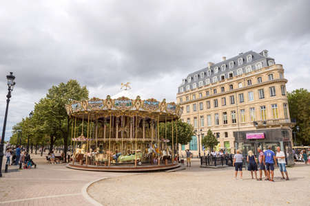 Bordeaux, France: Classic french carousel in a streets of Bordeaux, Franceのeditorial素材