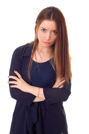 young casual beautiful woman, isolated in whiteの写真素材