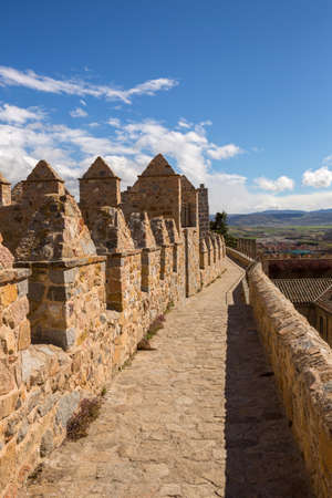 Ancient fortification of Avila, from the top of the walls, Castile and Leon, Spainのeditorial素材