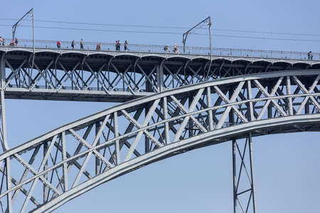 PORTO, PORTUGAL: Dom Luis Bridge, Ponte Luis I in Porto, Portugalのeditorial素材