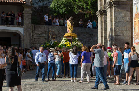 ABADIA, AMARES, PORTUGAL: Traditional religious procession of Senhora da Abadia in Amares, Portugalのeditorial素材