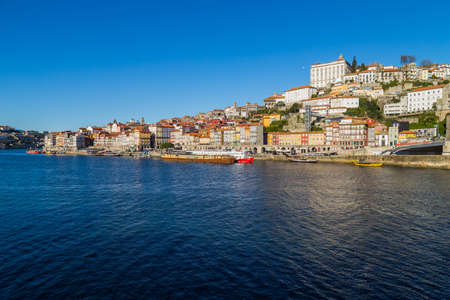 Porto, Portugal: Ribeira in the Douro River bank in Porto, Portugalのeditorial素材