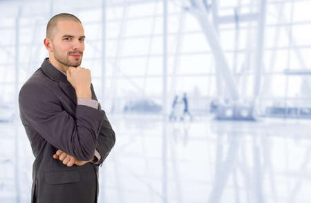 young business man portrait at the officeの写真素材