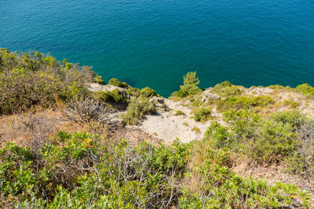 Beautiful landscape view of the National Park Arrabida in Setubal, Portugalの写真素材