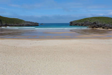 the beach of Barro, Llanes, Asturias, Spainの写真素材