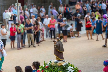 ABADIA, AMARES, PORTUGAL: Traditional religious procession of Senhora da Abadia in Amares, Portugalのeditorial素材