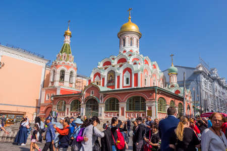 MOSCOW, RUSSIA: Historical buildings at the Red Square. Moscow, Russiaのeditorial素材