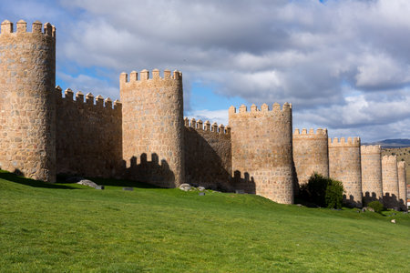 Ancient fortification of Avila, Castile and Leon, Spainの写真素材