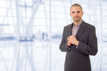 young business man portrait at the officeの写真素材