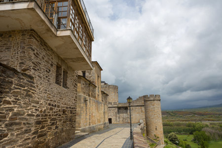 View of Puebla de Sanabria, Castilla y Leon, Spainのeditorial素材