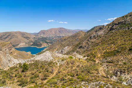Los cahorros trail. A footpath going through the Sierra Nevadas in Andalucia, Spain near Granada.の写真素材