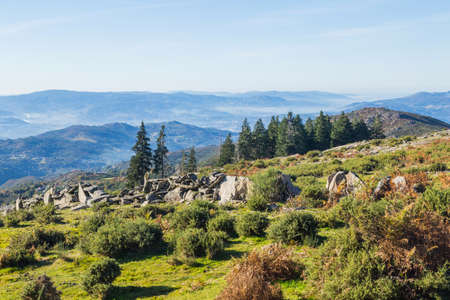 landscape view of mountain at Soajo in Norte Region Portuga,l Europeの写真素材