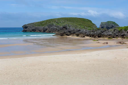 the beach of Barro, Llanes, Asturias, Spainの写真素材