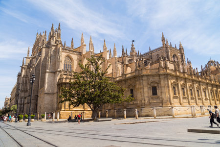 SEVILLE, SPAIN: The Cathedral of Saint Mary of the See, better known as Seville Cathedral, is a Roman Catholic cathedral in Seville, Andalusia, Spainのeditorial素材