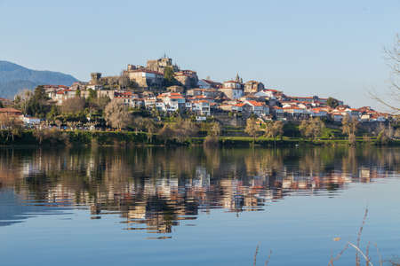 View of the River Minho from the International Bridge of Tui, Valenca do Minho, Portugal