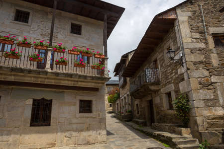 Old houses of Puebla de Sanabria, Castilla y Leon, Spainの写真素材