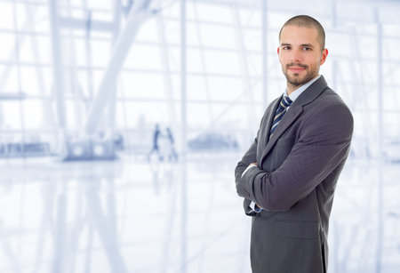 happy business man portrait at the officeの写真素材
