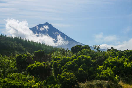 Pico mountain in Pico island, Azores.の写真素材