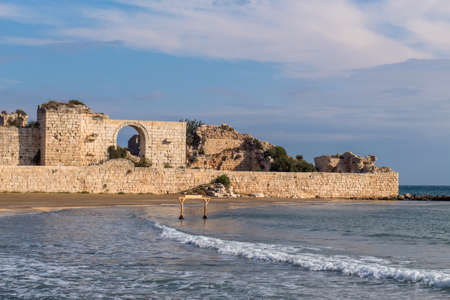 historical Korykos, kizkalesi beach at Mersin, Turkeyの写真素材