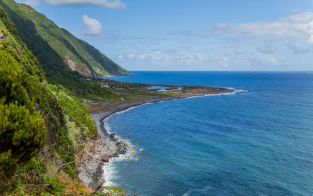 Faja of Caldeira de Santo Cristo, Sao Jorge Island, Azores, Portugalの写真素材