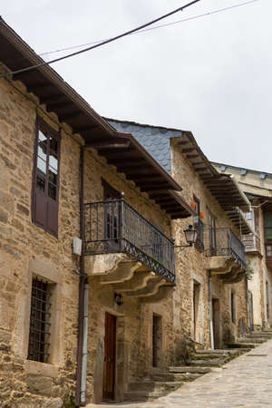 Old houses of Puebla de Sanabria, Castilla y Leon, Spainの写真素材