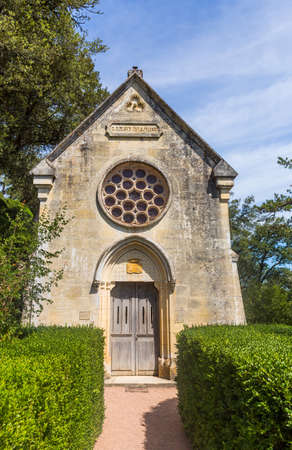 French Chapel from Les Jardins de Marqueyssac in the Dordogne, Franceの写真素材