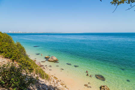 Beautiful landscape view of the National Park Arrabida in Setubal, Portugalのeditorial素材