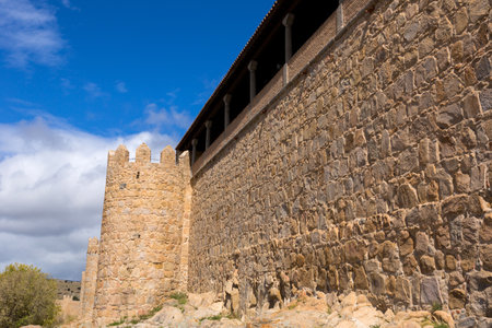 Ancient fortification of Avila, Castile and Leon, Spainのeditorial素材
