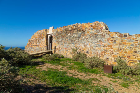 Arrifana, Portugal: 17th century Arrifana fort. Portugal, Algarve, southwest Alentejano and Costa Vicentina Natural Parkのeditorial素材