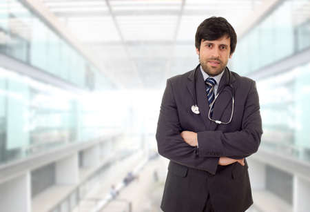 happy male doctor, at the hospitalの写真素材