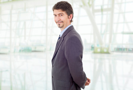young business man portrait at the officeの写真素材