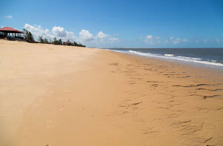 Beautiful isolated beach in Mozambiqueの写真素材