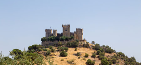 A view of the medieval castle in Almodovar del Rio, Andalusia. Spainのeditorial素材