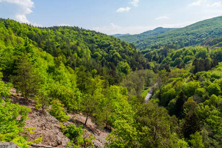 View of National park Slovak Paradise from Tomasovsky vyhlad, Slovakiaの写真素材