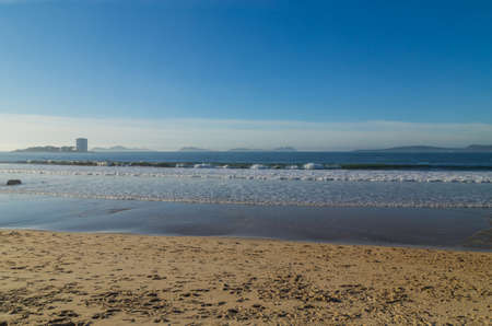 Morning winter day in Samil beach, Vigo. Spainの写真素材
