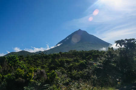 Pico mountain in Pico island, Azores.の写真素材