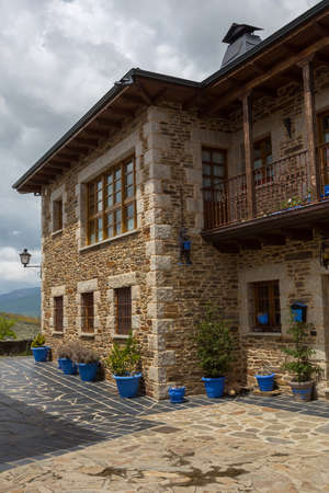Old houses of Puebla de Sanabria, Castilla y Leon, Spainの写真素材