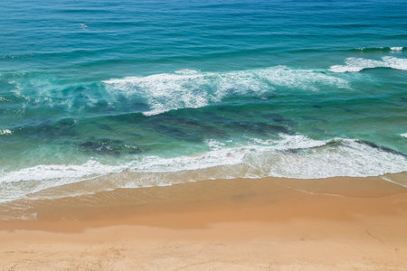 Beautiful empty beach in Alentejo, Portugalの写真素材