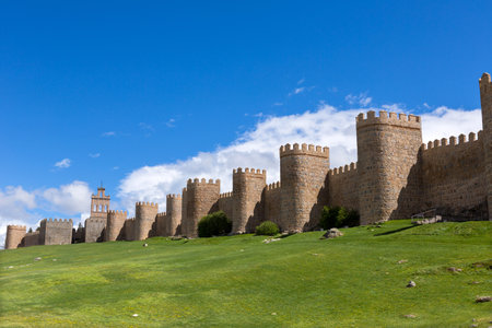 Ancient fortification of Avila, Castile and Leon, Spainのeditorial素材