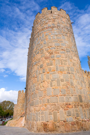 Ancient fortification of Avila, Castile and Leon, Spainの写真素材