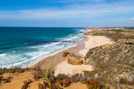Coast of Alentejo near Sines, Portugalの写真素材