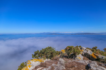 Ons island, Atlantic Islands National Park, Galicia, Spainの写真素材