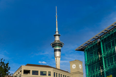 The Sky tower in Auckland city, New Zealandのeditorial素材