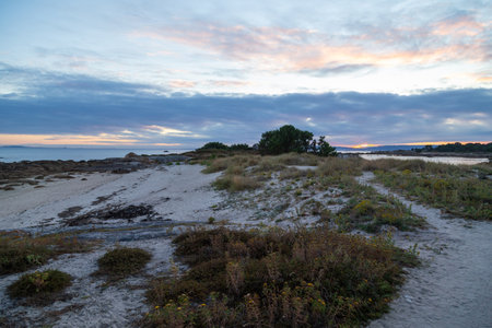 Coast of Baiona in Galicia, Spainの写真素材