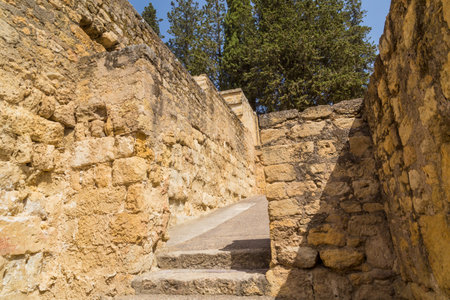 Palace of Medina Azahara, arab city founded in the year 936 by Abderraman III about 8 km from Cordoba, Andalusia, Spainのeditorial素材