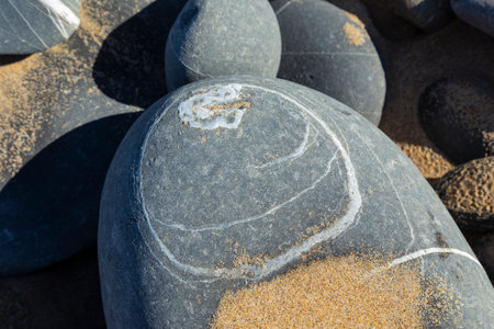 Beach rocks detail, coast of Portugal. Aljezur. Algarveの写真素材
