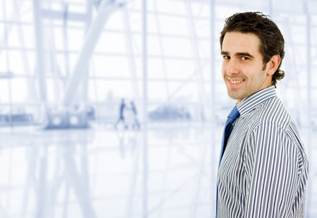 young business man portrait at the officeの写真素材
