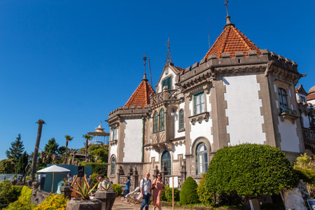 Braga, Portugal. Castelo do Bom Jesus do Monte during market day in Braga, known as the city of the archbishops, is a historical city of the north of Portugalのeditorial素材