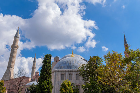 The Sultanahmet Mosque or Blue Mosque in old town of Istanbul, Turkeyのeditorial素材