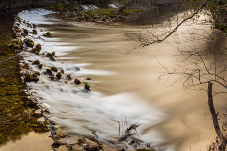 long exposure at the portuguese national park of Geres. Arcos de Valdevez, Portugalの写真素材